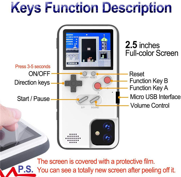 Playable Retro Nostalgic Gaming 36 Color Games iPhone Case